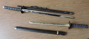 lot 241 image: Two ninja katana swords