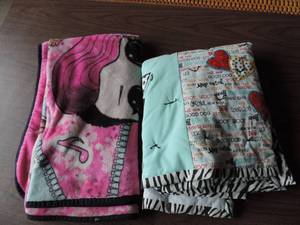 lot 267 image: Kids lol throw and kids hand quilted throw