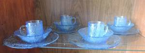 lot 289 image: Set of blue dishes for plates for bowls for cups