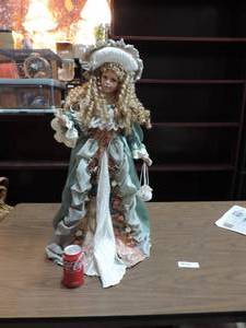lot 355 image: Large porcelain doll