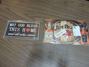 lot 463 image: Two wood signs