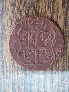 lot 71 image: Infamous 1773 Virginia Geo Iii Colonial Copper Half Penny
