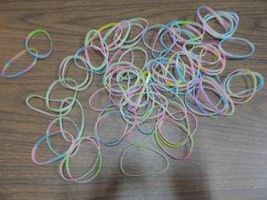 lot 492 image: Mix lot of gummy bracelets with sayings