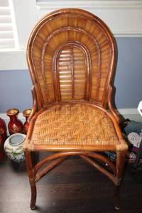 lot 44 image: Bamboo and cane chair