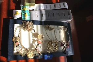 lot 76 image: Jewelry metal necklaces and jewelry displays