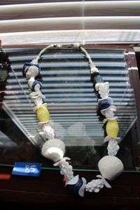 lot 85 image: Jewelry ceramic and plastic beaded chunky necklace