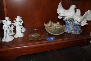lot 128 image: Bird  and angel DRESDEN figurines