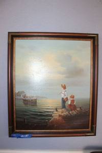 lot 46 image: Wall art canvas art  Approx. 24x28. Signed John Jurgens