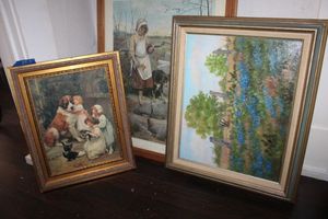 lot 55 image: Wall art - 3 pieces as shown
