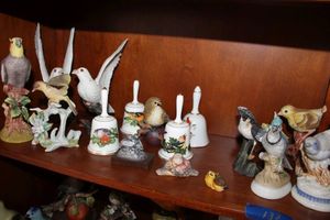 lot 137 image: Bird figurines and bells