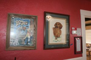 lot 158 image: Wall art Rodeo, Dachshund, and Proverbs quote