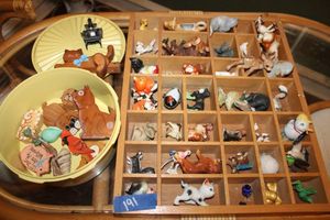 lot 191 image: Miniature figurines with display board