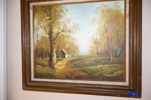 lot 310 image: Wall art signed painting