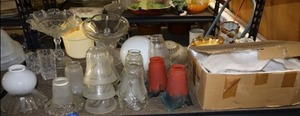 lot 645 image: Glass light globes