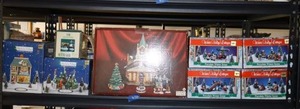 lot 638 image: Christmas village figurines in boxes