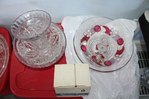 lot 358 image: Lead crystal bowls and glass bowls