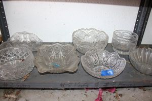 lot 478 image: Lead Crystal and clear glass dishware