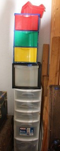 lot 521 image: Plastic storage drawer units