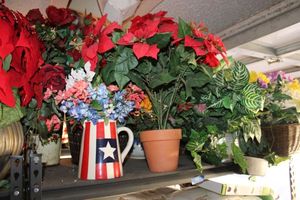 lot 591 image: Artificial flowers and plants