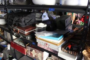 lot 593 image: Misc. housewares with Lion club cross and briefcases