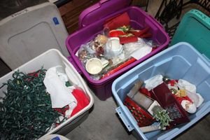 lot 565 image: Christmas lights, decorations, ornaments