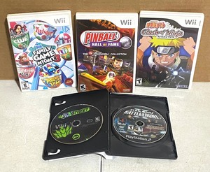 lot 23 image: Lot Of 5 - Four Wii & One PS2 Games - In Condition As Shown - (READ)