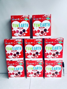 lot 51 image: Lot Of 8 - New YumEarth Valentine Exchange Wrapped Organic Lollipops, 224 Total Pieces, 6.11 Oz Per Box - As Shown - $$$