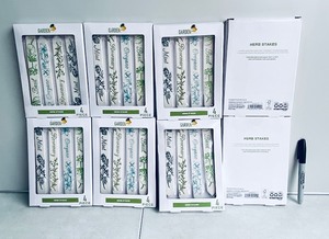 lot 56 image: Lot Of 8 New - Garden Party Herb Stakes, 4 Piece Each (32 Total) - As Shown