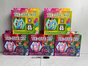 lot 58 image: Lot Of 5 New - Be You Tie-Die Kits, (2) Neon & (3) Rainbow - As Shown