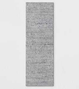 lot 72 image: New - Project 62 Chunky Knit Wool Woven Rug 28 x 84, Gray - As Shown - $$