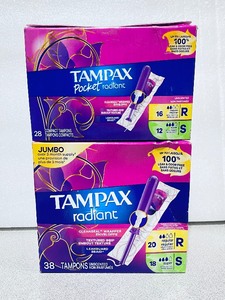 lot 150 image: Lot Of 2 New Other - Tampax Pocket Radiant & Tampax Radiant Tampons - As Shown - (READ)
