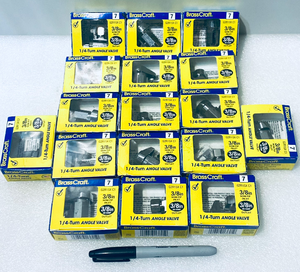 lot 170 image: Lot Of 17 New - Brass Craft 14-Turn Angle Valve 38in NOM FIP INKLET - As Shown - $$