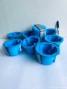 lot 188 image: Lot Of 8 New - Carion Lamson & Sessions 14.5 Cu. In. Hard Shell PVC Round Electrical Box - As Shown