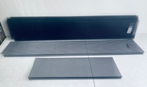 lot 196 image: Lot Of 12 New - Amerimax Home Products Lock-In 3 ft. Black Metal Mesh Gutter Guard - As Shown