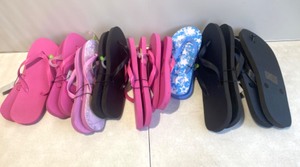 lot 203 image: Lot Of 9 New - West Loop Assorted Sizes Flip Flops, Womens, Mens & Children - As Shown