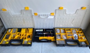 lot 227 image: Lot Of 3 - Hardware Organizers & Contents - In Condition As Shown