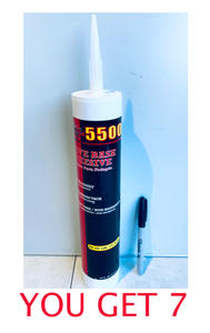 lot 24 image: Lot Of 7 New - Powerhold 5500 Cove Base Adhesive - In Condition As Shown