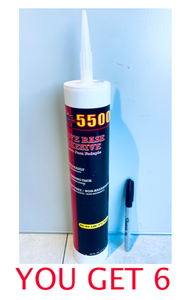 lot 25 image: Lot Of 6 New - Powerhold 5500 Cove Base Adhesive - In Condition As Shown