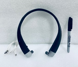 lot 258 image: Insignia Over-The-Neck In-ear Bluetooth Headphones, Model#NS-CAHBTEB02-BLK - In Condition As Shown - (READ)