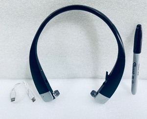 lot 260 image: Insignia Over-The-Neck In-ear Bluetooth Headphones, Model#NS-CAHBTEB02-BLK - In Condition As Shown - (READ)