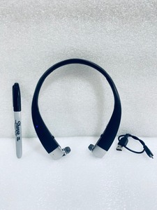 lot 262 image: Insignia Over-The-Neck In-ear Bluetooth Headphones, Model#NS-CAHBTEB02-BLK - In Condition As Shown - (READ)