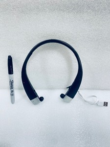 lot 265 image: Insignia Over-The-Neck In-ear Bluetooth Headphones, Model#NS-CAHBTEB02-BLK - In Condition As Shown - (READ)