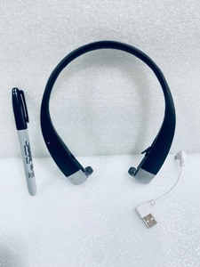 lot 267 image: Insignia Over-The-Neck In-ear Bluetooth Headphones, Model#NS-CAHBTEB02-BLK - In Condition As Shown - (READ)