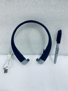 lot 269 image: Insignia Over-The-Neck In-ear Bluetooth Headphones, Model#NS-CAHBTEB02-BLK - In Condition As Shown - (READ)