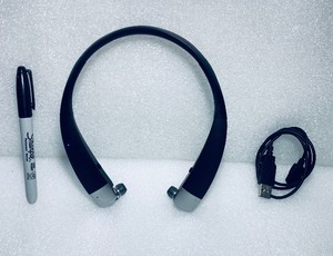 lot 3 image: Insignia Over-The-Neck In-ear Bluetooth Headphones, Model#NS-CAHBTEB02-BLK - In Condition As Shown - (READ)