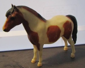 lot 96 image: Breyer Shetland pony, Bay Tobiano model #801, 1989-1991