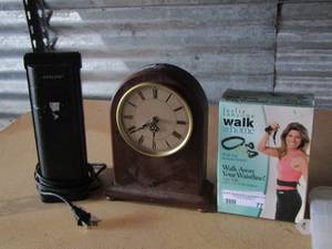 lot 77 image: Mantel clock-walk at home exercise, Ott-lite
