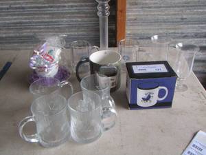 lot 121 image: Mugs, glasses and cups and more