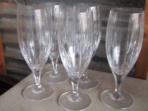 lot 136 image: 5crystal wine glasses