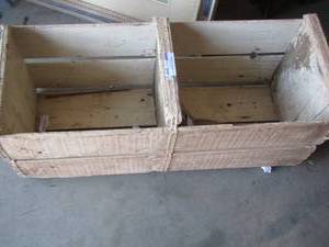 lot 215 image: wooden divided crate